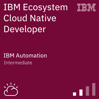 IBM Ecosystem Cloud Native Developer certification badge