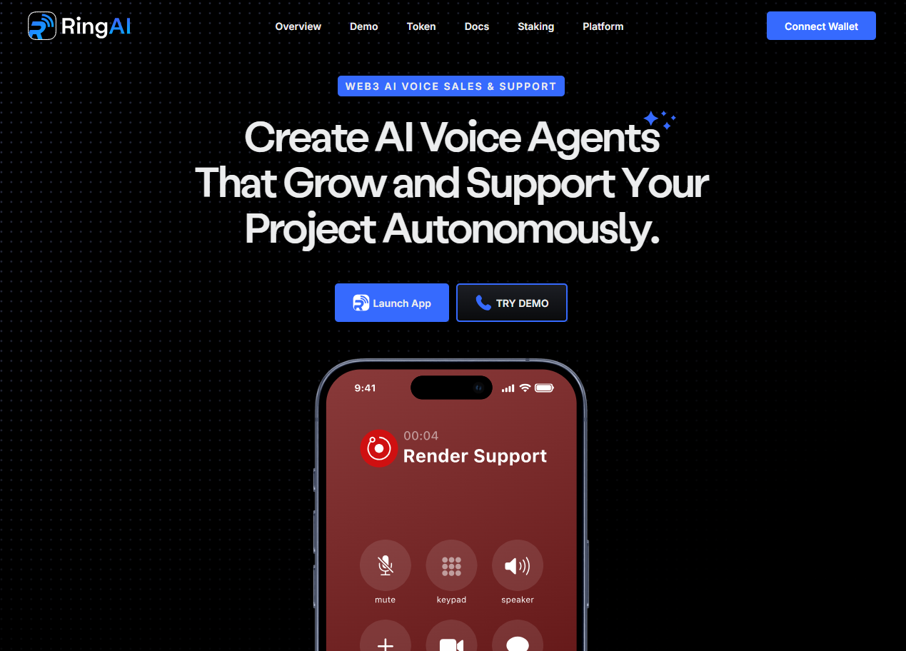 RingAI - AI Voice & Web3 project by Shawn Doherty